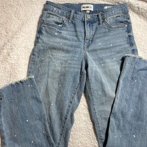 William Rast Womens Boyfriend Fit Distressed Light Wash Raw Hem Jeans Size 25